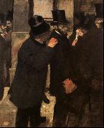 Edgar Degas At the Stock Exchange oil painting reproduction